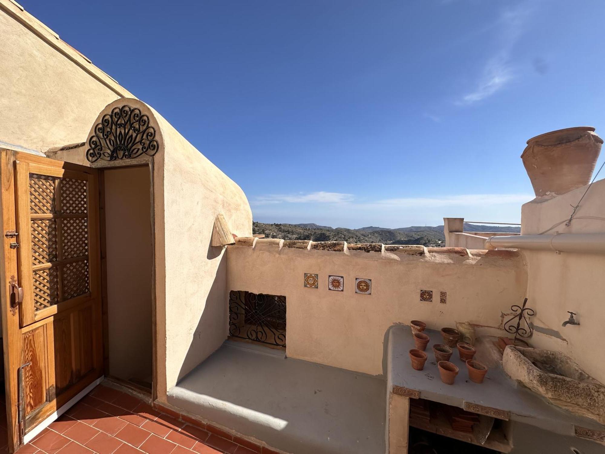 Casa Con Vistas Al Mar Y Patio De Buganvillas Aigües Extérieur photo